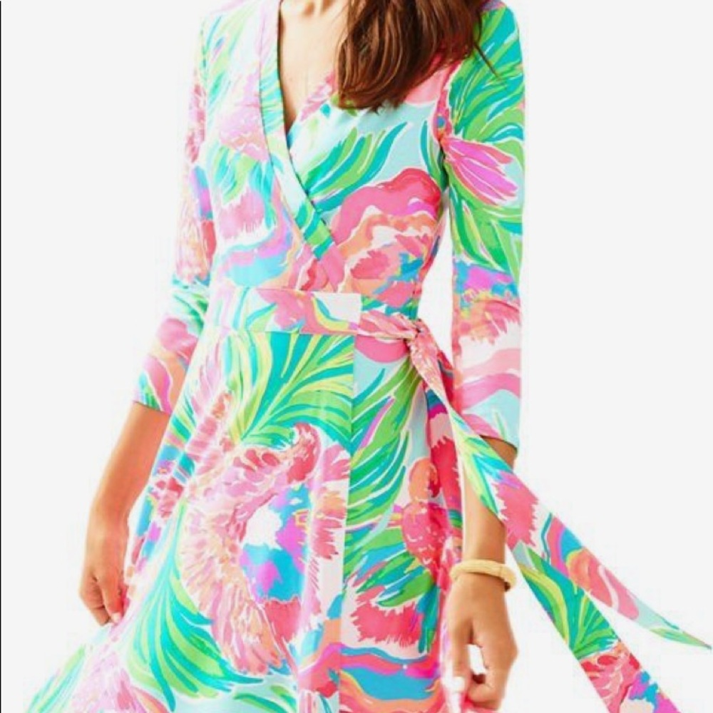 ISO: Emilia Wrap Dress Paradise Bound
